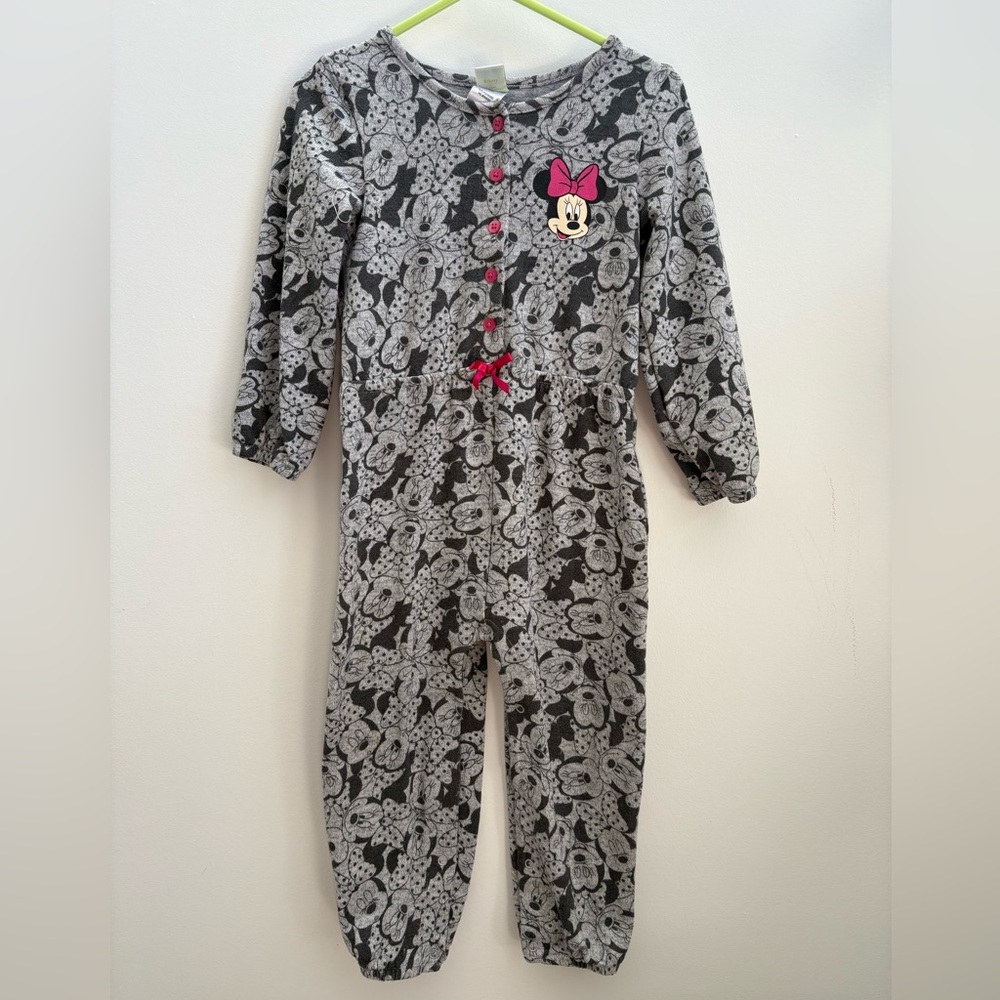Disney Minnie Romper 24M Grey Button Front Outfit 🐭💕